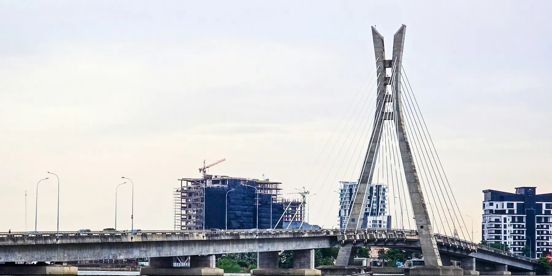 The Lekki–Ikoyi Link Bridge, Lagos — minutes from our Lekki office